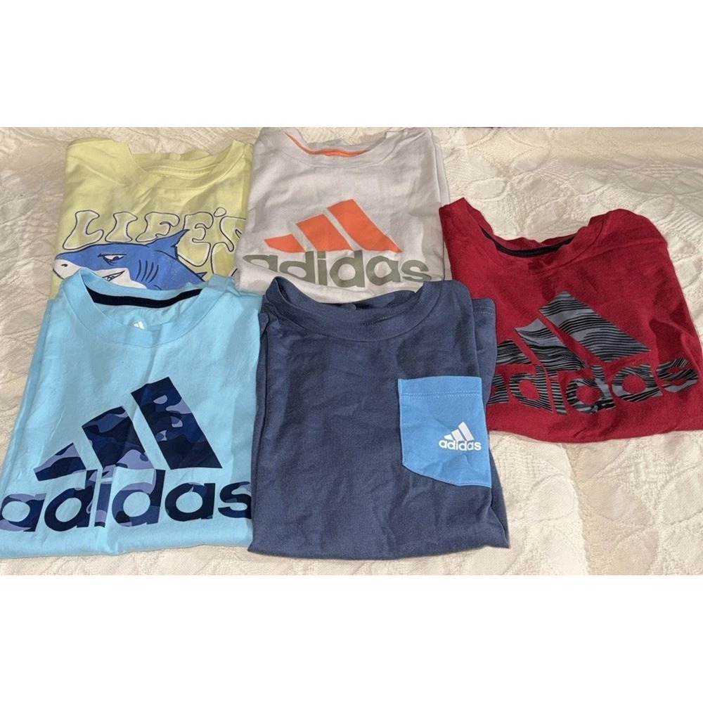 Lot Of 5 Boys Shirts Adidas, 365 Kids Size 7